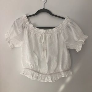 White lace crop top!